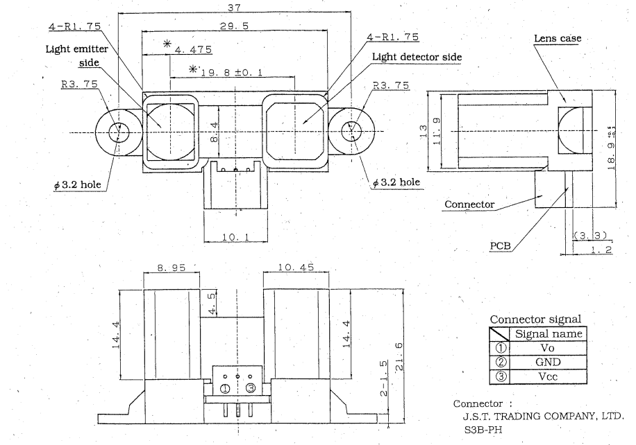 Pinout Sharp sensor