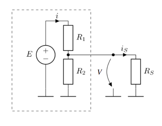 Voltage divider with load